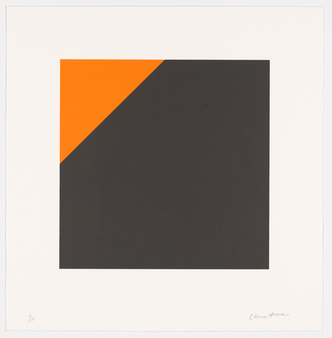 Carmen Herrera. Black and Orange (Negro y Naranja). 2021
