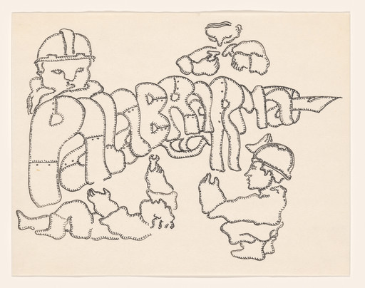 Cecilia Vicuña. Palabrarma: armada por todos (Wordweapon: Armed by All ) from the series AMAzone Palabrarmas. 1978