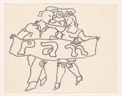 Cecilia Vicuña. Compañeros: compartir el paño de Eros (Companions: Sharing Eros’s Kerchief) from the series AMAzone Palabrarmas. 1978