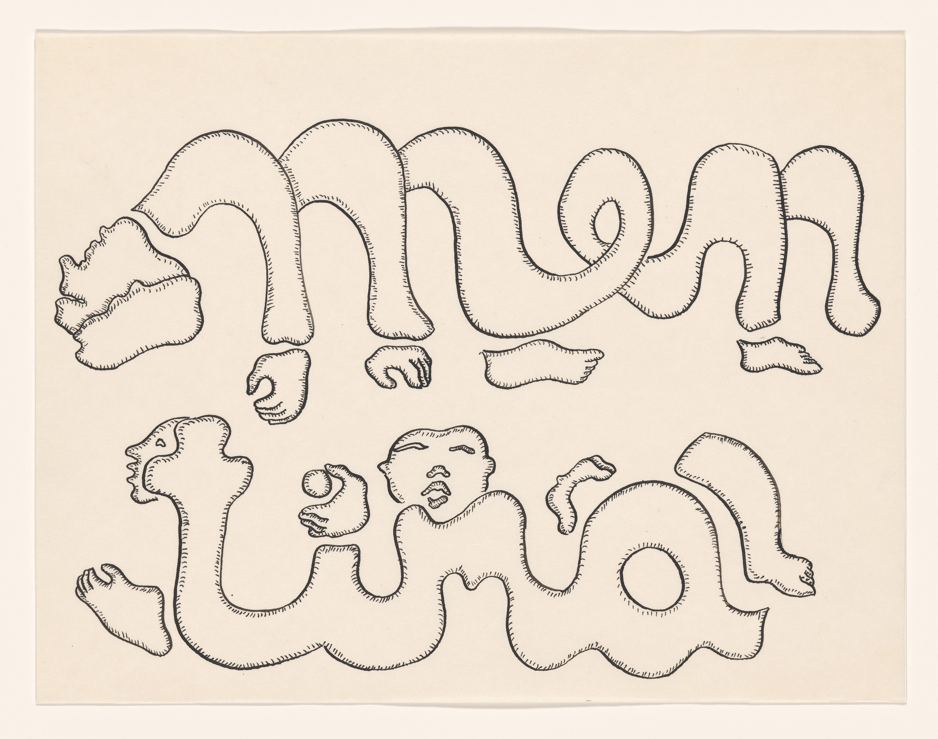 Cecilia Vicuña. Mentira: hace tira la mente (Lies Tear the Mind Apart) from the series AMAzone Palabrarmas. 1978