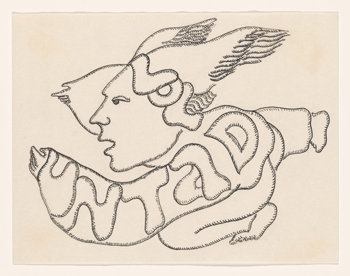 Cecilia Vicuña. Voluntad: untar de vuelo (Will Anoints the Flight ) from the series AMAzone Palabrarmas. 1978