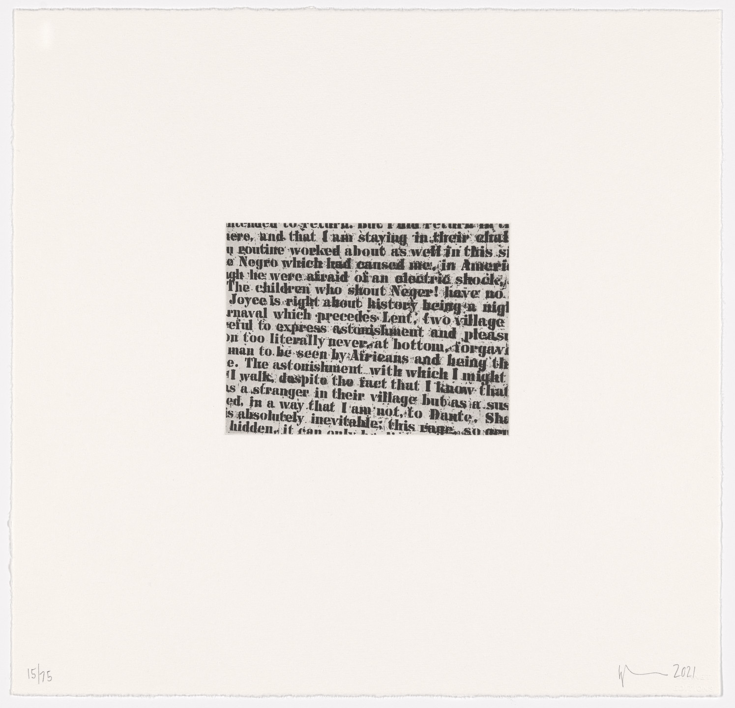 Glenn Ligon. Extract. 2021