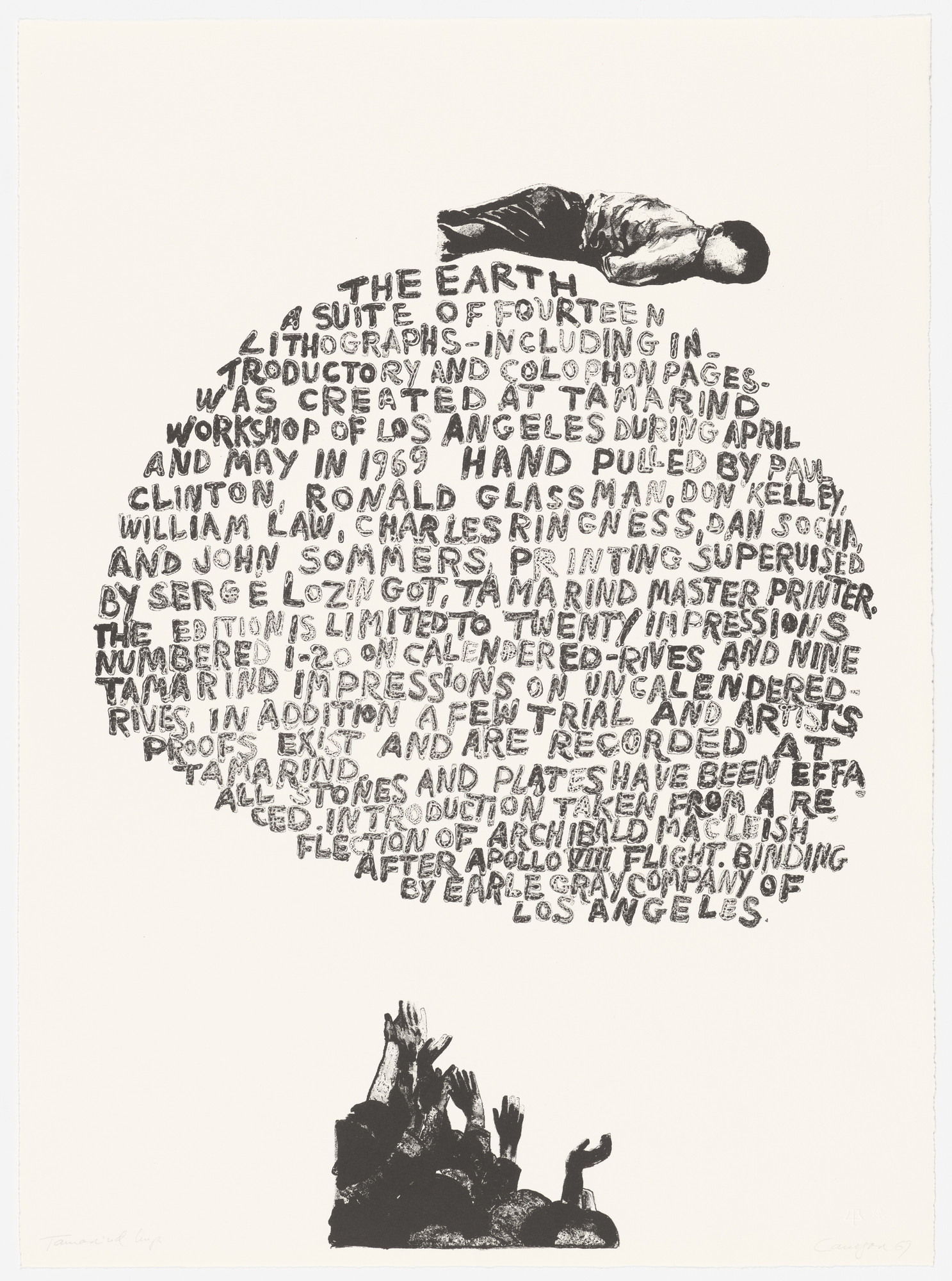Rafael Canogar. Colophon from The Earth