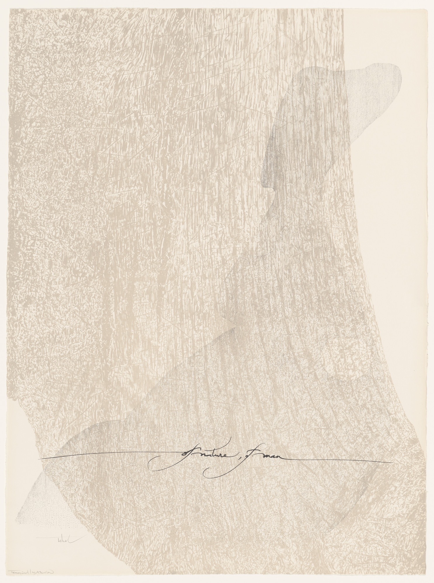 Peter Takal. Title page from the portfolio Of Nature, Of Man