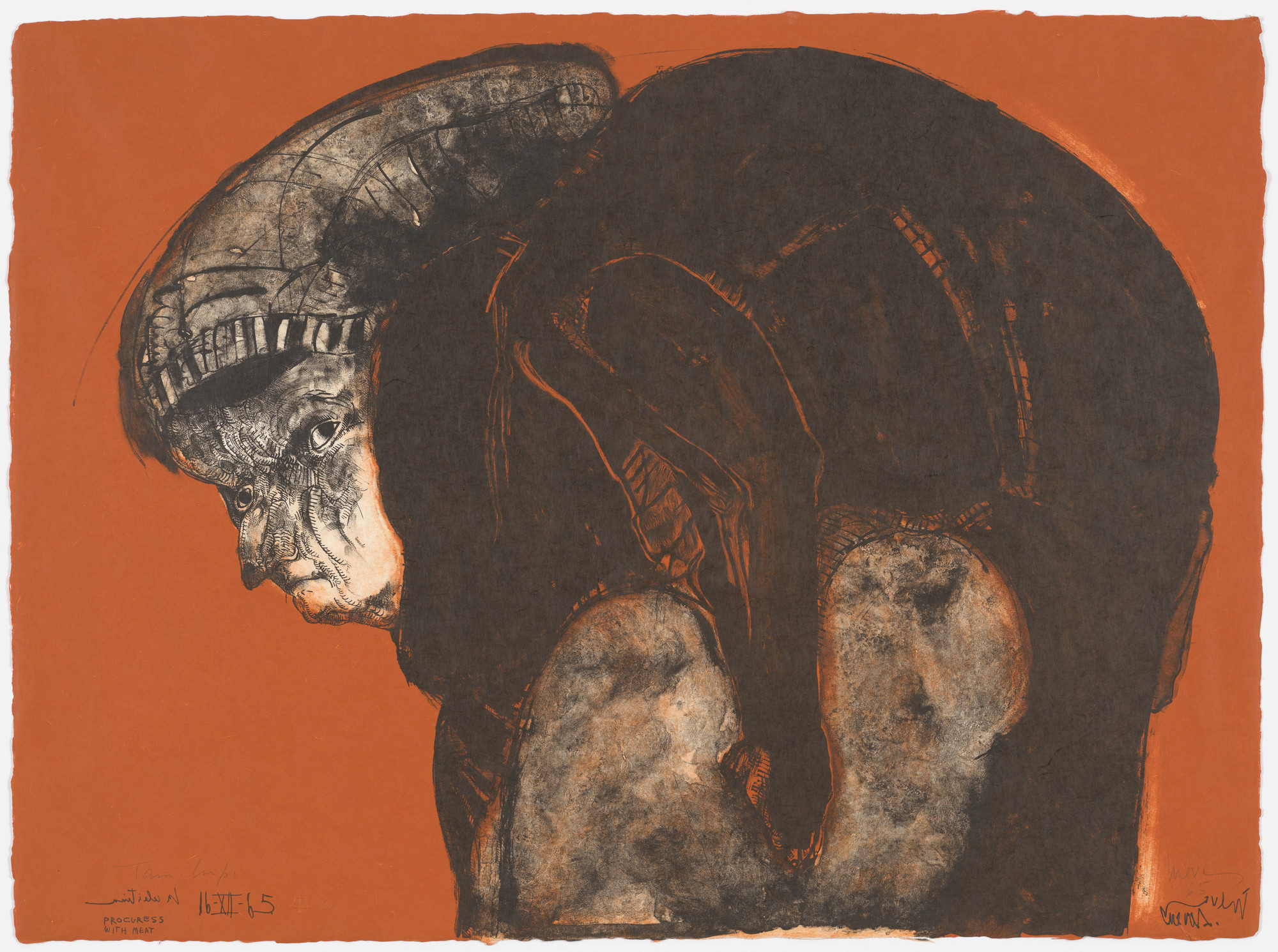 José Luis Cuevas. Procuress with Meat (plate 9) from Charenton