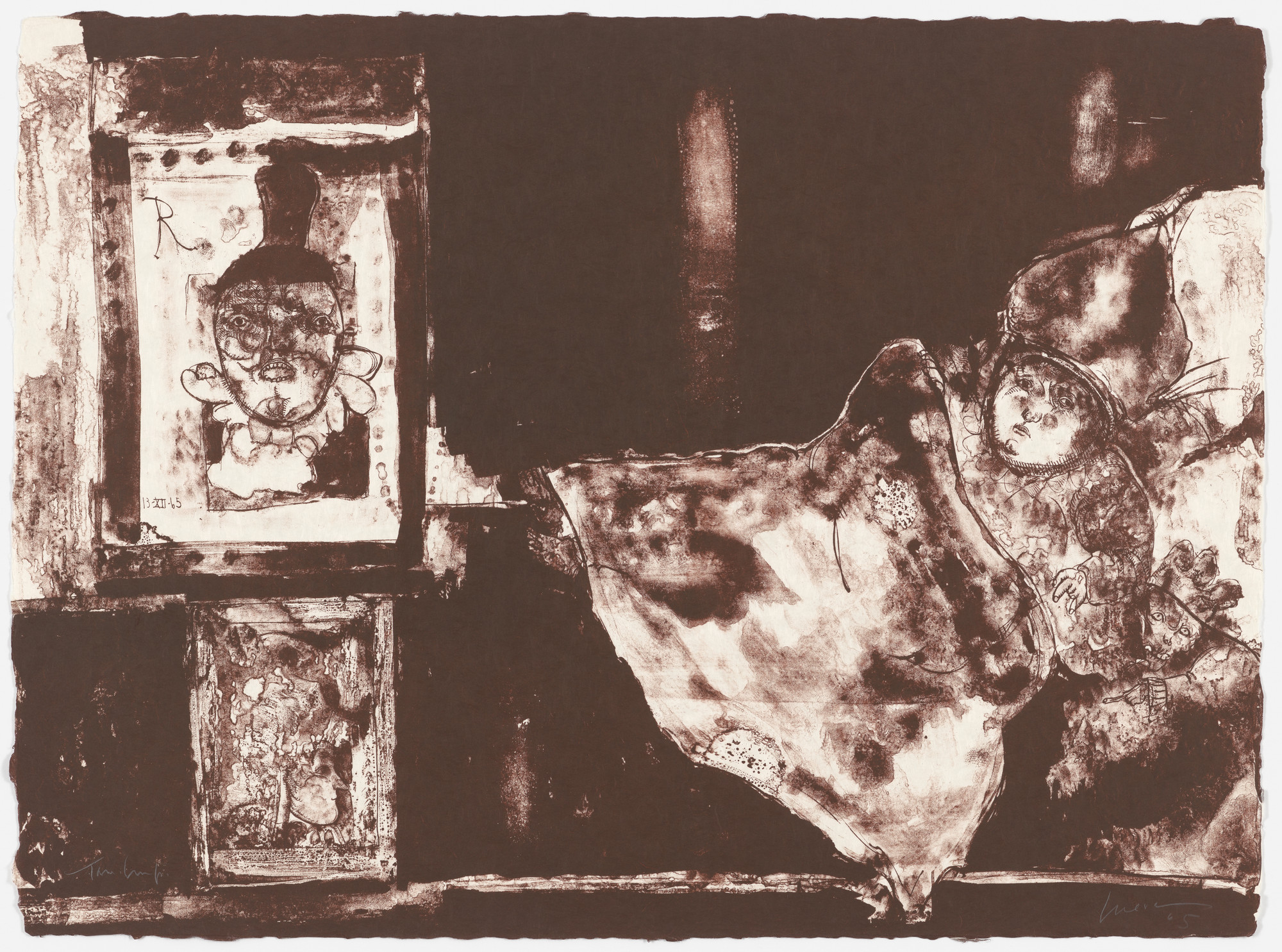 José Luis Cuevas. Visions of Marquis de Sade (plate 6) from Charenton