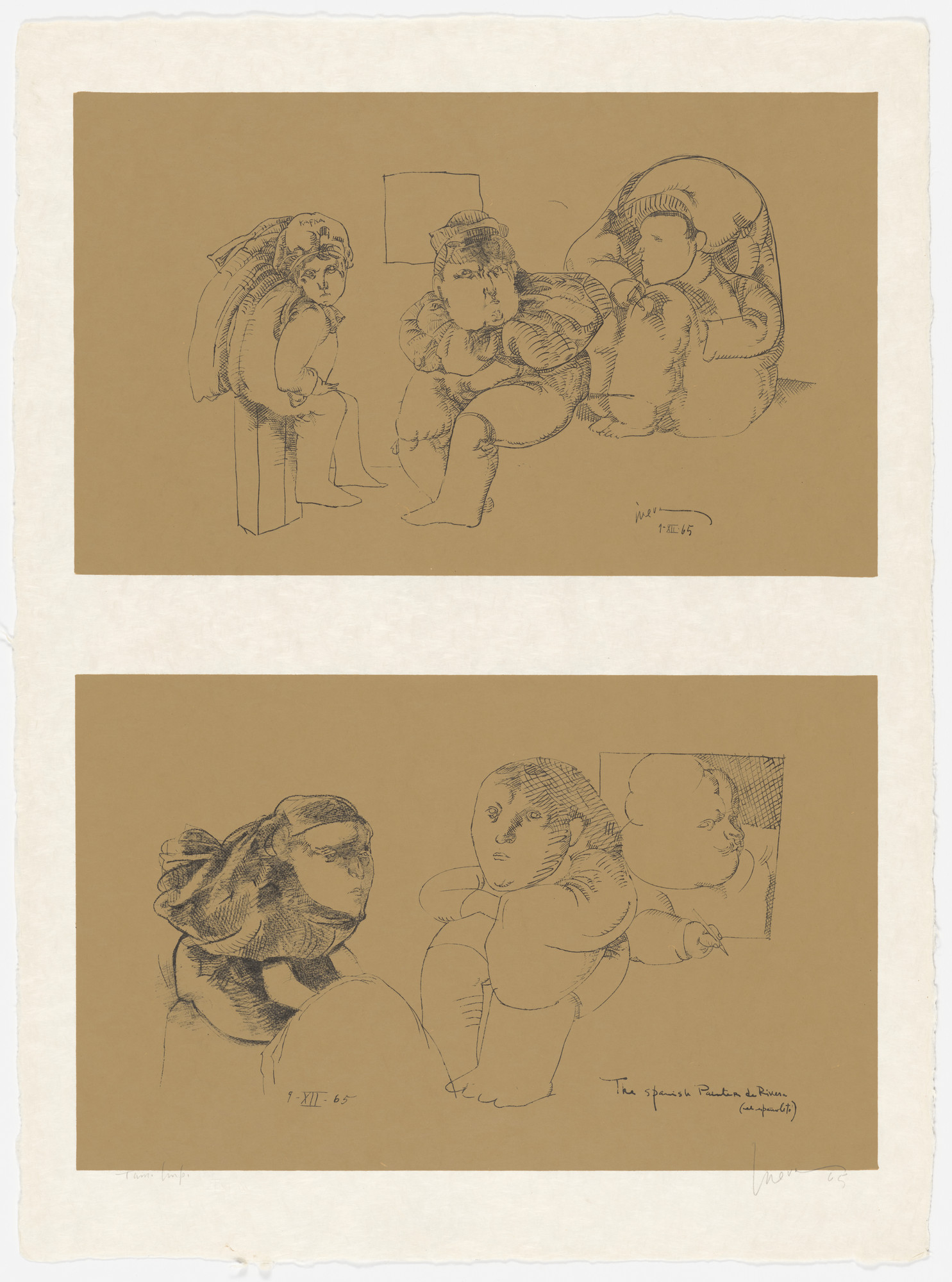 José Luis Cuevas. Visitors (plate 7) from Charenton