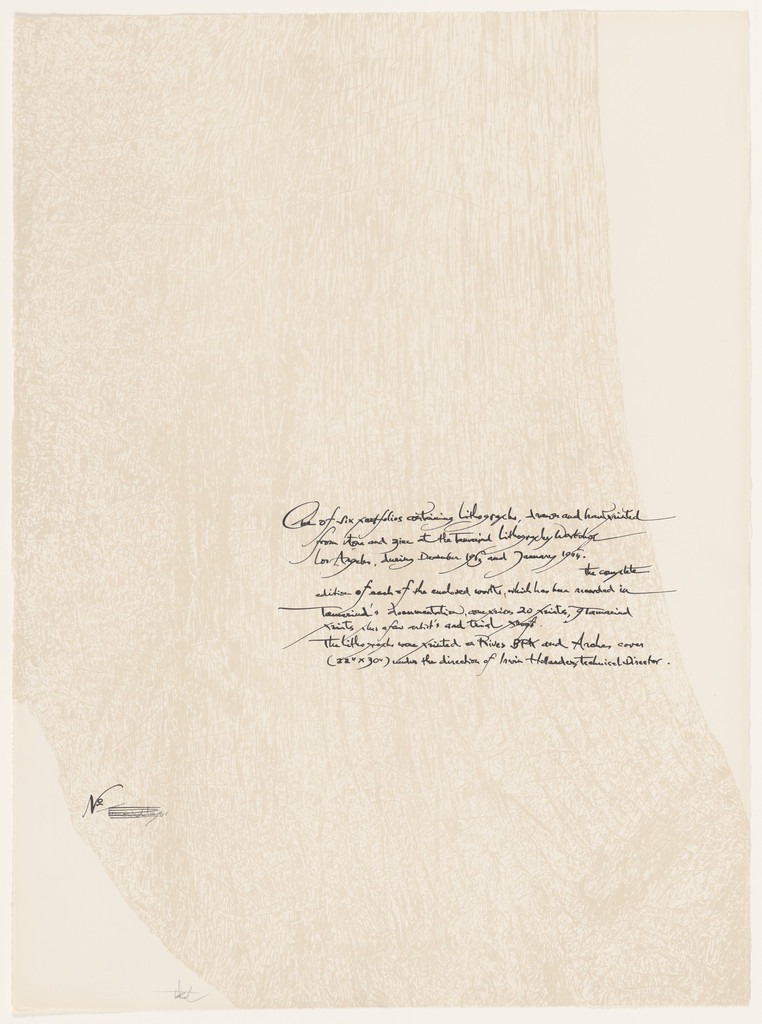 Colophon page from the portfolio Of Nature, Of Man, Peter Takal, 1964