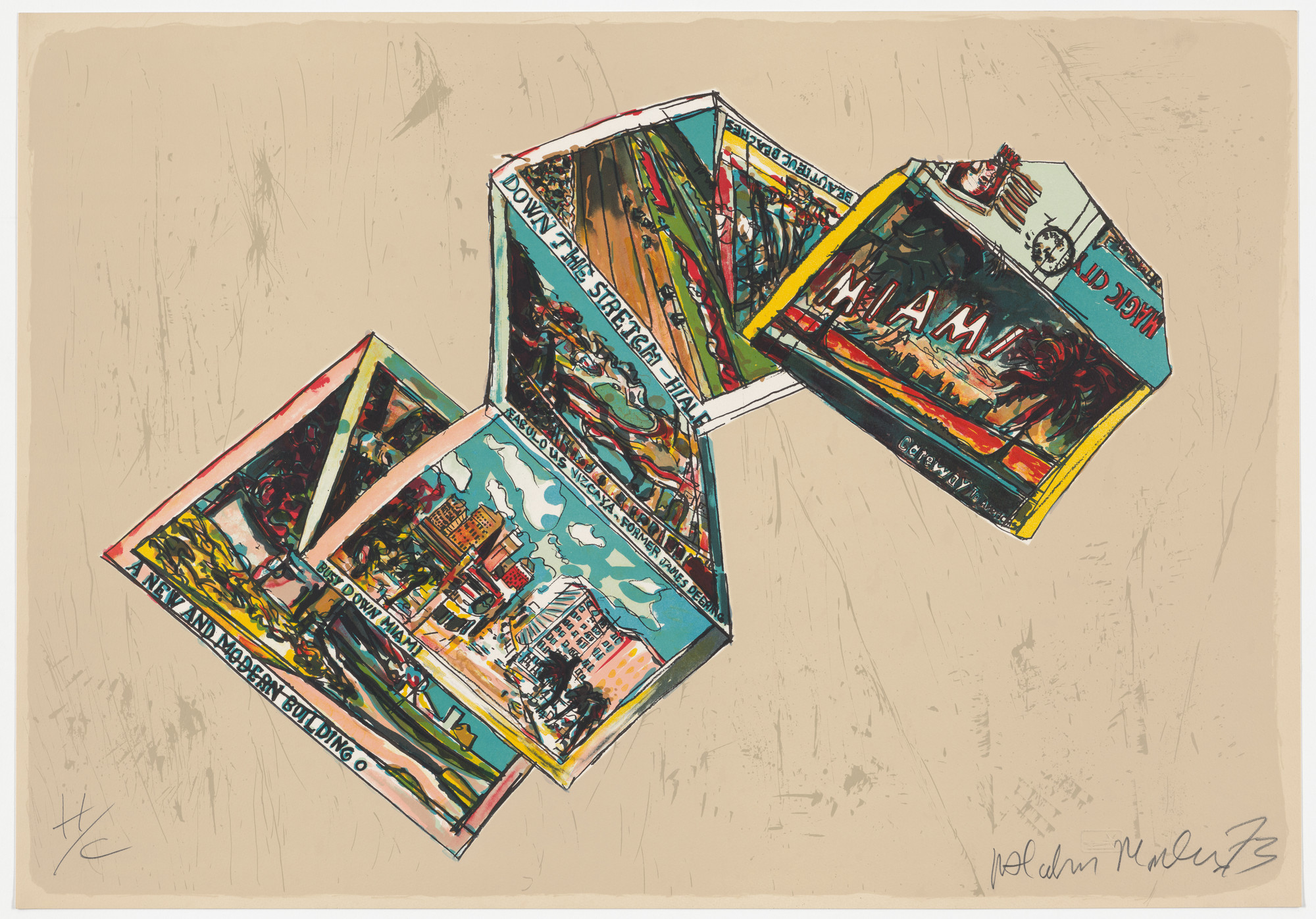 Malcolm Morley. Miami Postcard from Arles/Miami. 1973