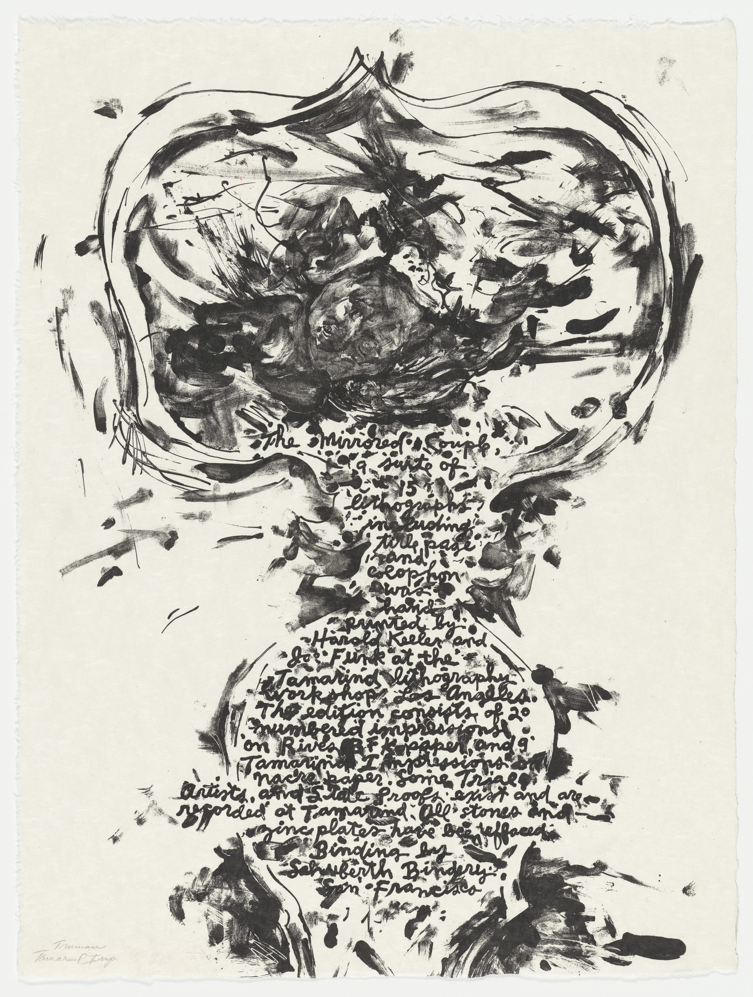 Joyce Treiman. Colophon from The Mirrored Couple