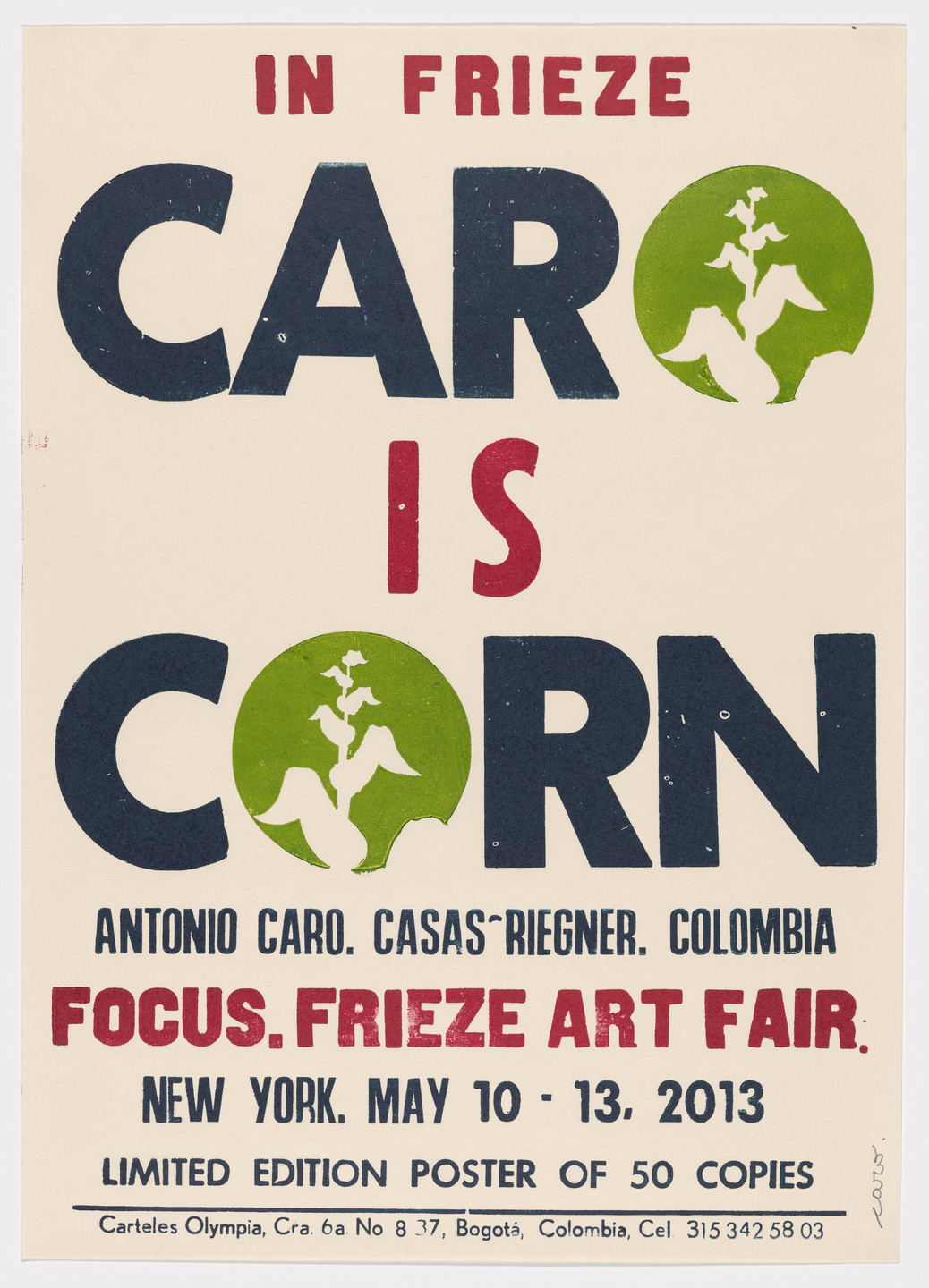 Antonio Caro. In Frieze Caro is Corn. 2013