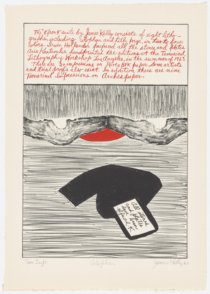 Colophon page from the portfolio 8 from 9