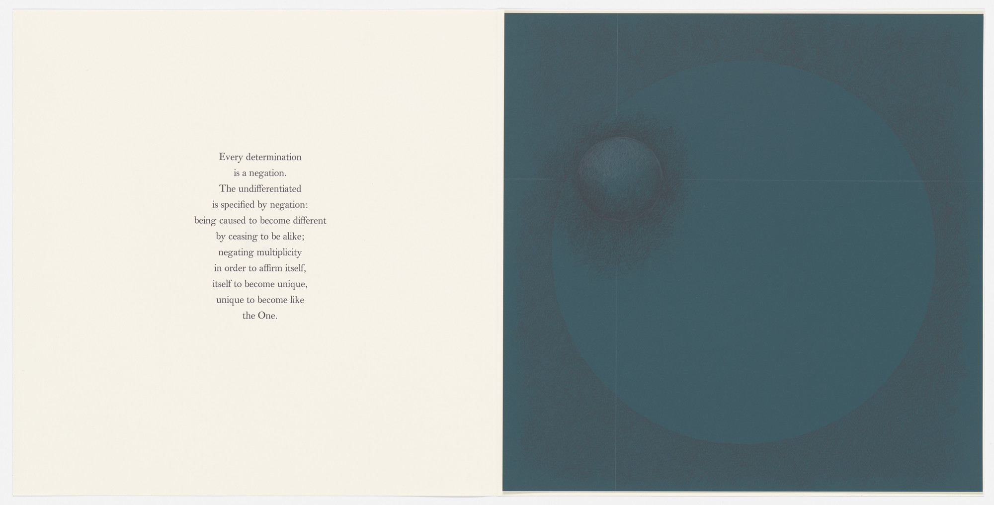 Paul Brach. #3 (plate, folio 10) from The Negative Way. 1964