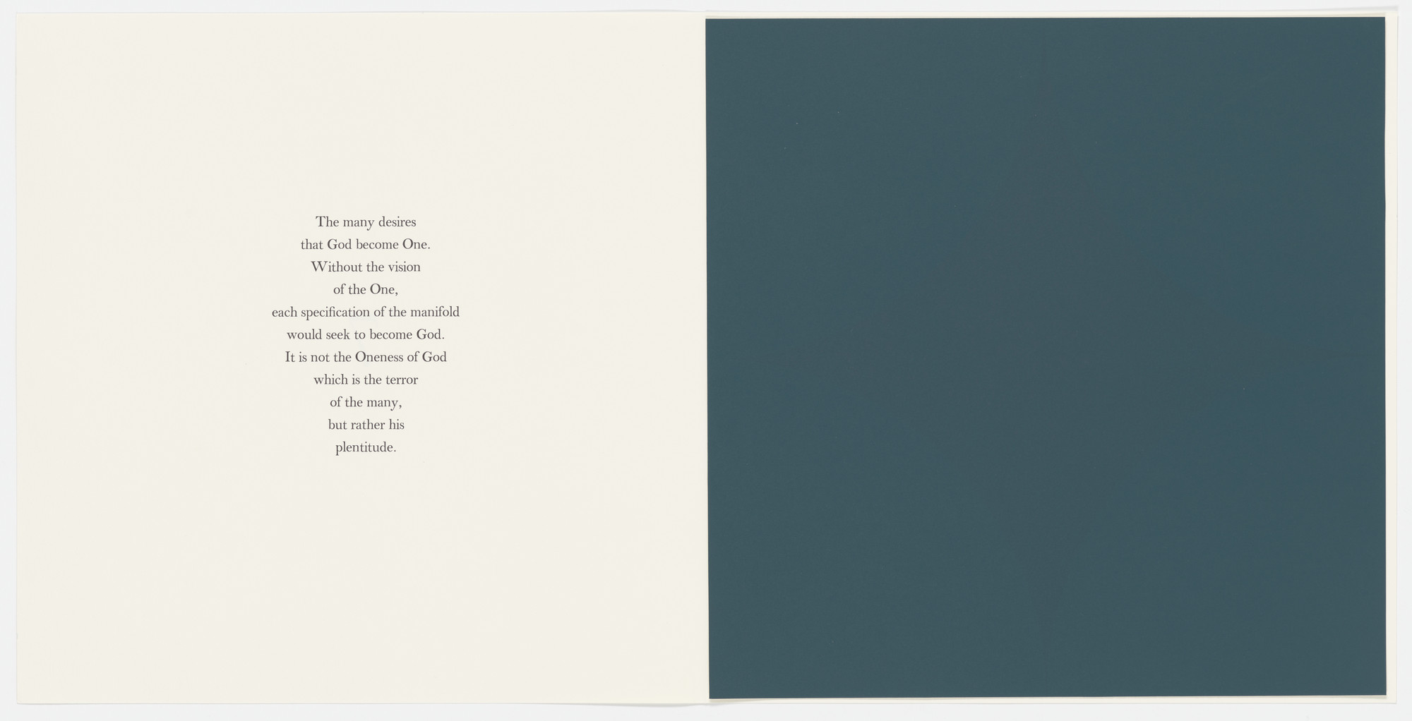 Paul Brach. #7 (plate, folio 22) from The Negative Way. 1964