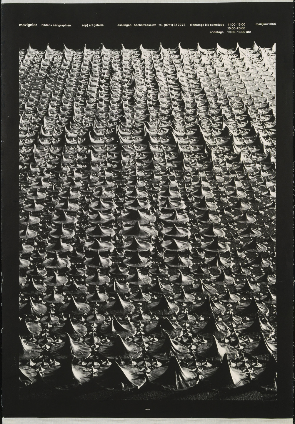 Almir Mavignier. Mavignier, Bilder + Serigraphien, (Op) Art Galerie. 1966