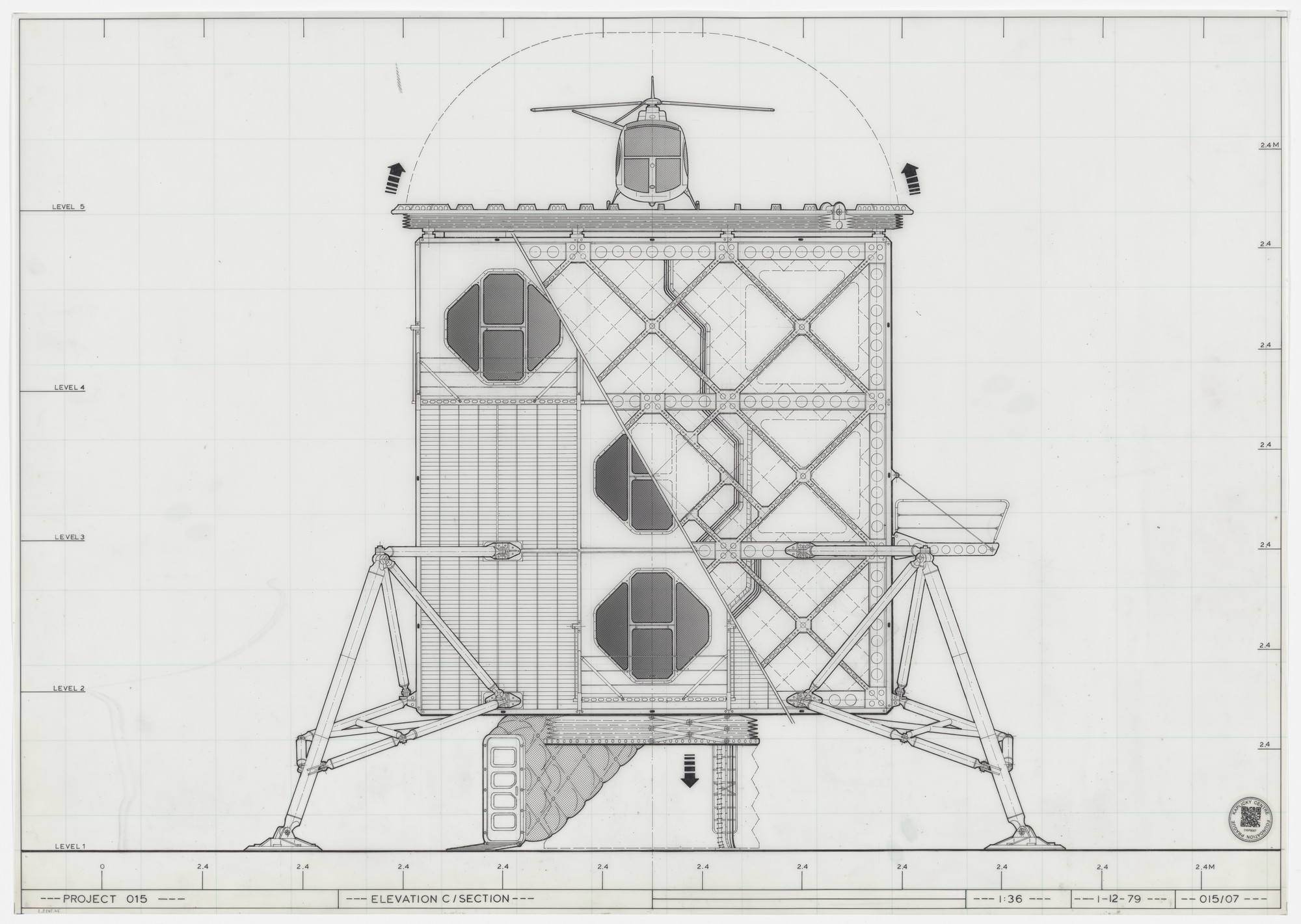 Jan Kaplický. House for a Helicopter Pilot, project