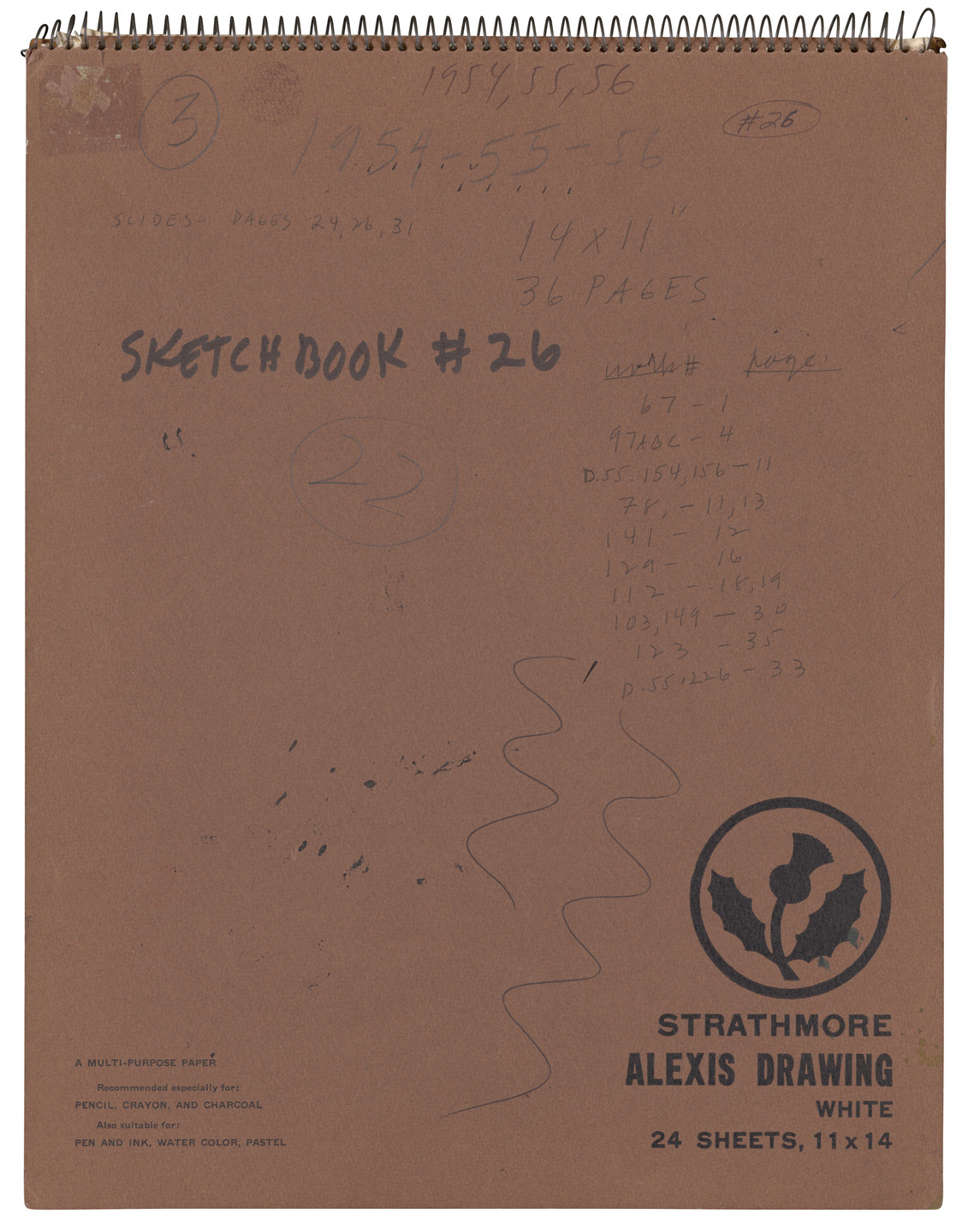 Ellsworth Kelly. Sketchbook #26, New York City. 1954-56 | MoMA
