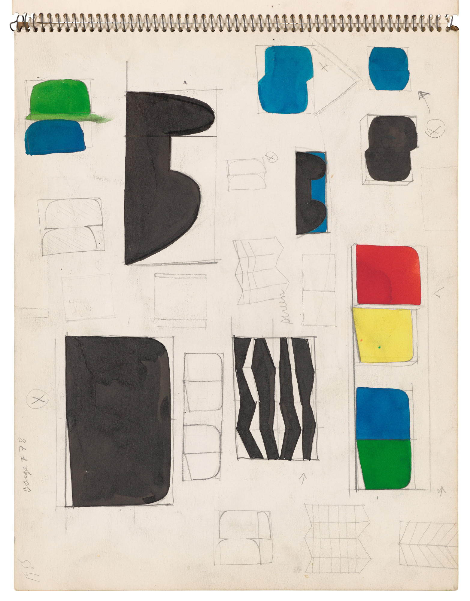 Ellsworth Kelly. Sketchbook #26, New York City. 1954-56 | MoMA