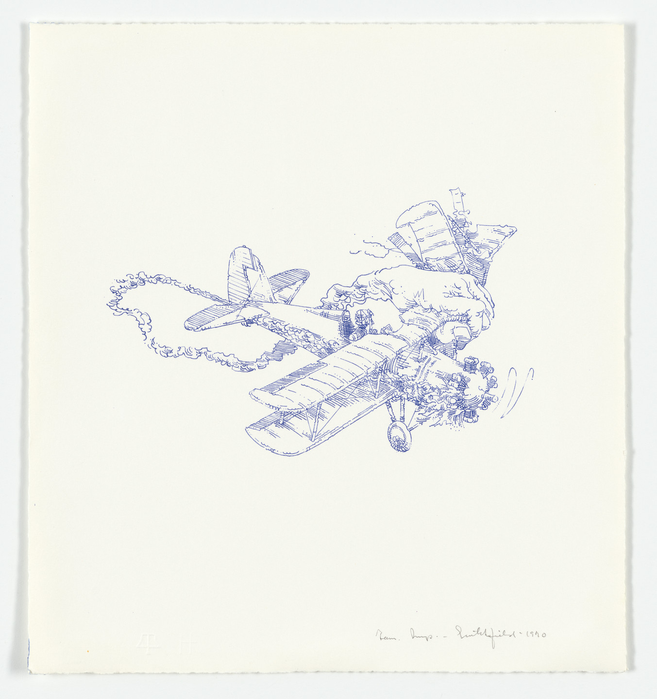 William Crutchfield. Biplane from Air Land Sea. 1970