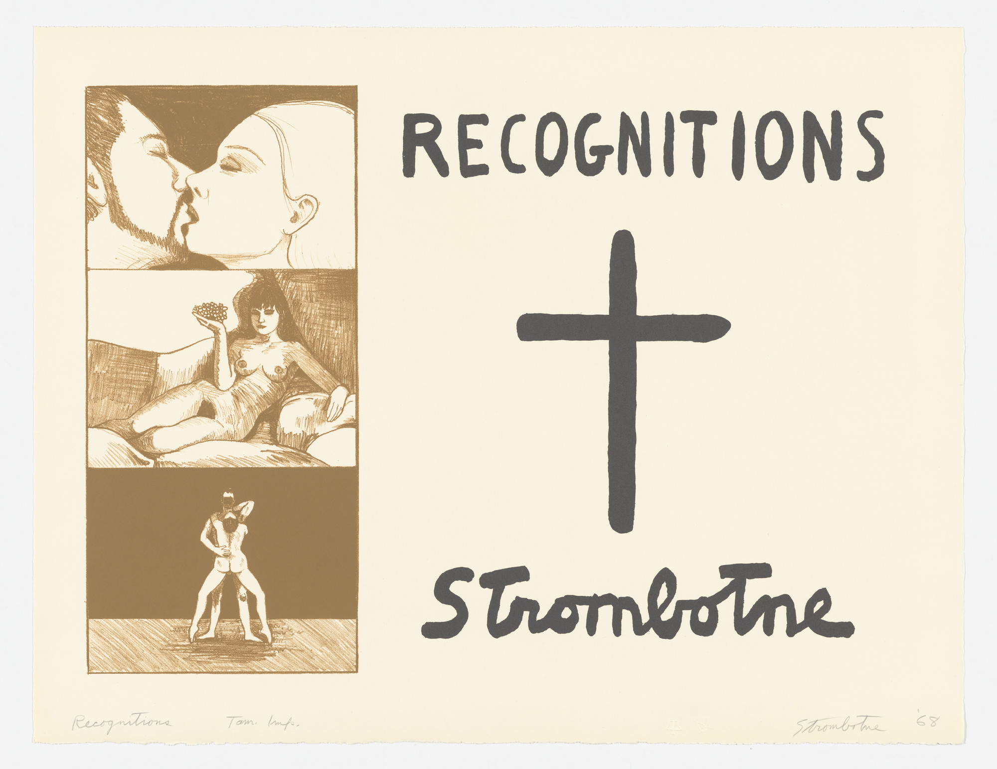 James Strombotne. Title page from the portfolio Recognitions