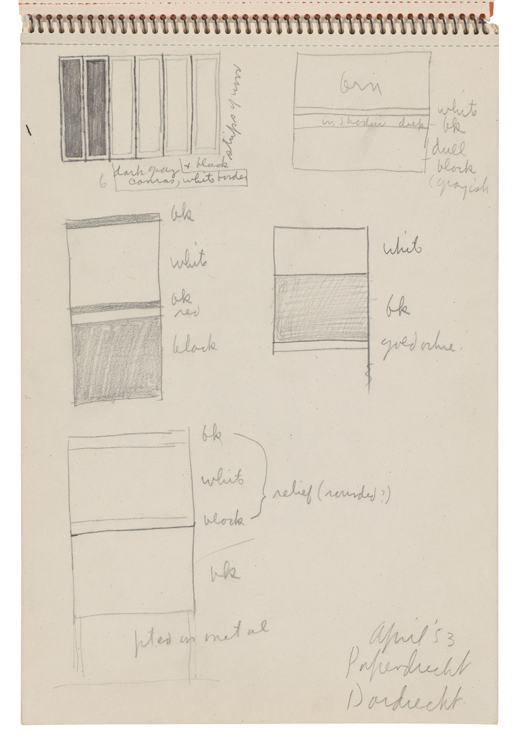 Ellsworth Kelly. Sketchbook #22, Amsterdam &amp; Holland. 1953-54