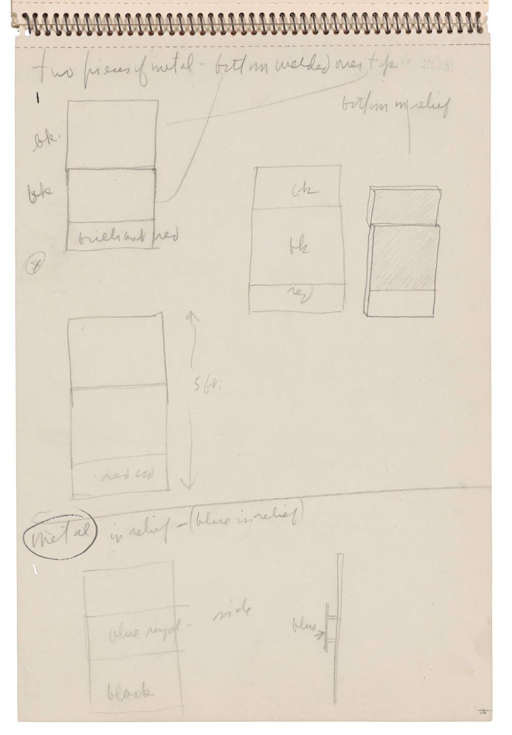 Ellsworth Kelly. Sketchbook #22, Amsterdam &amp; Holland. 1953-54