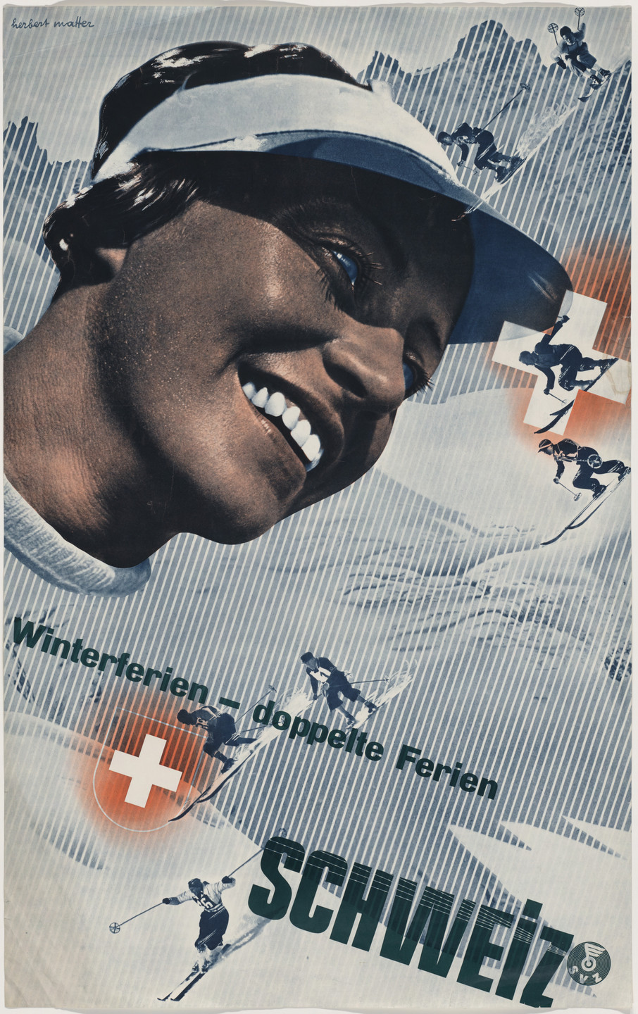 Herbert Matter. Winterferien - Doppelte Ferien, Schweiz. 1936