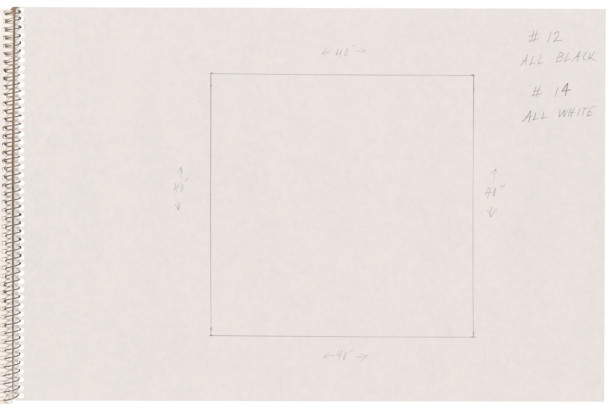 Ellsworth Kelly. Page from Sketchbook #78, 14 Stations of the Cross