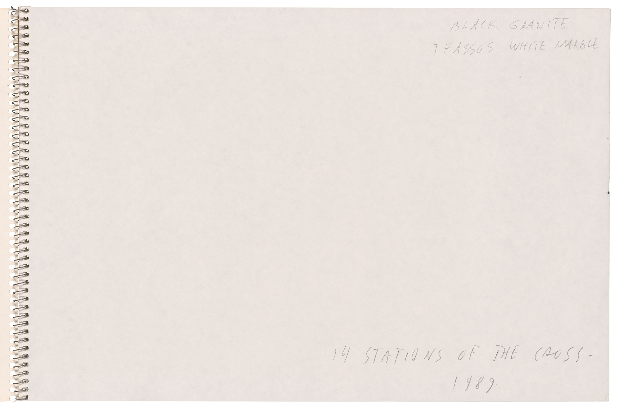 Ellsworth Kelly. Page from Sketchbook #78, 14 Stations of the Cross