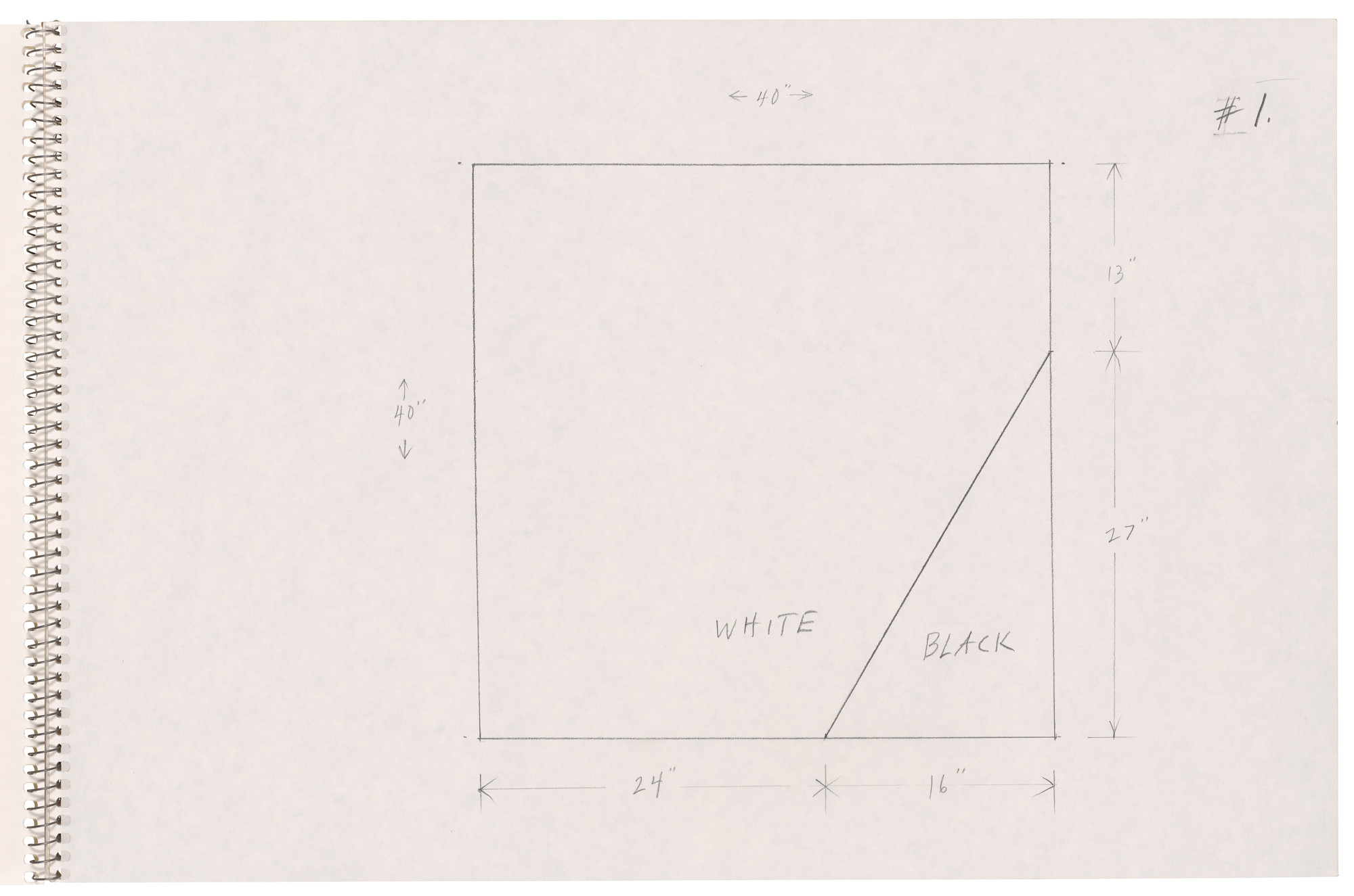Ellsworth Kelly. Page from Sketchbook #78, 14 Stations of the Cross