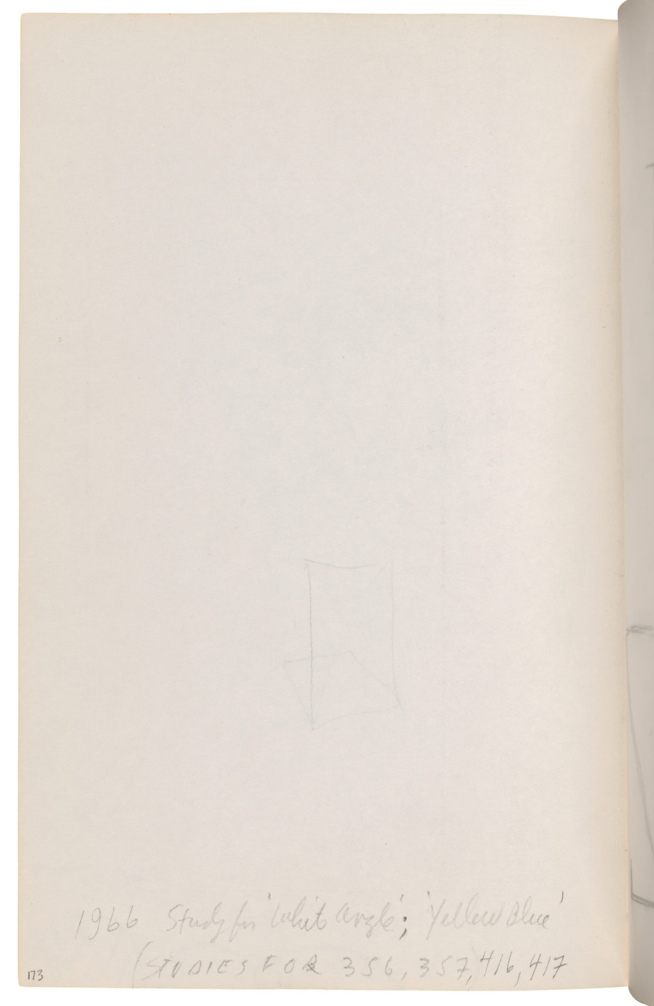 Ellsworth Kelly. Sketchbook #27, New York City. 1954-58