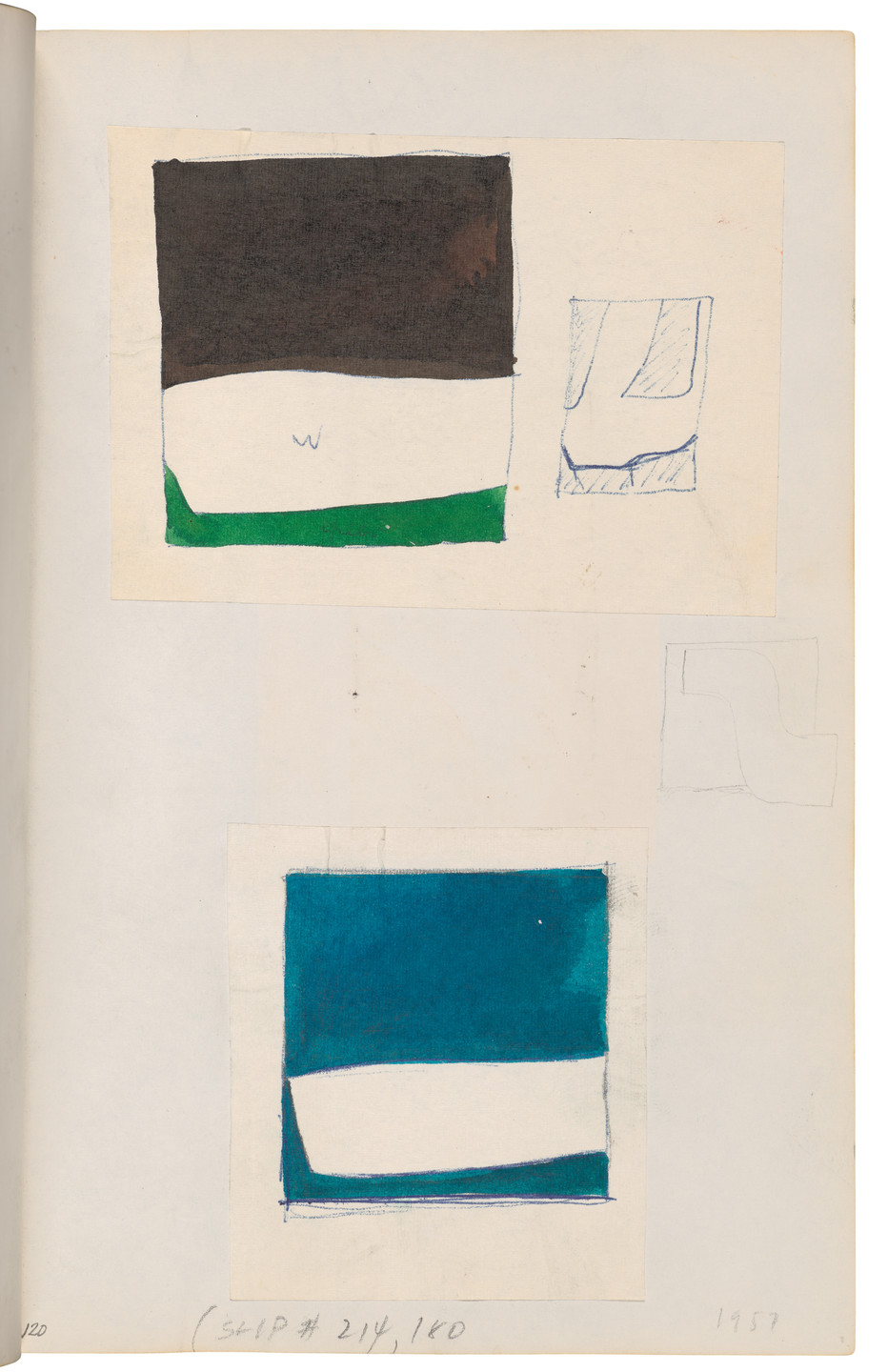 Ellsworth Kelly. Sketchbook #27, New York City. 1954-58