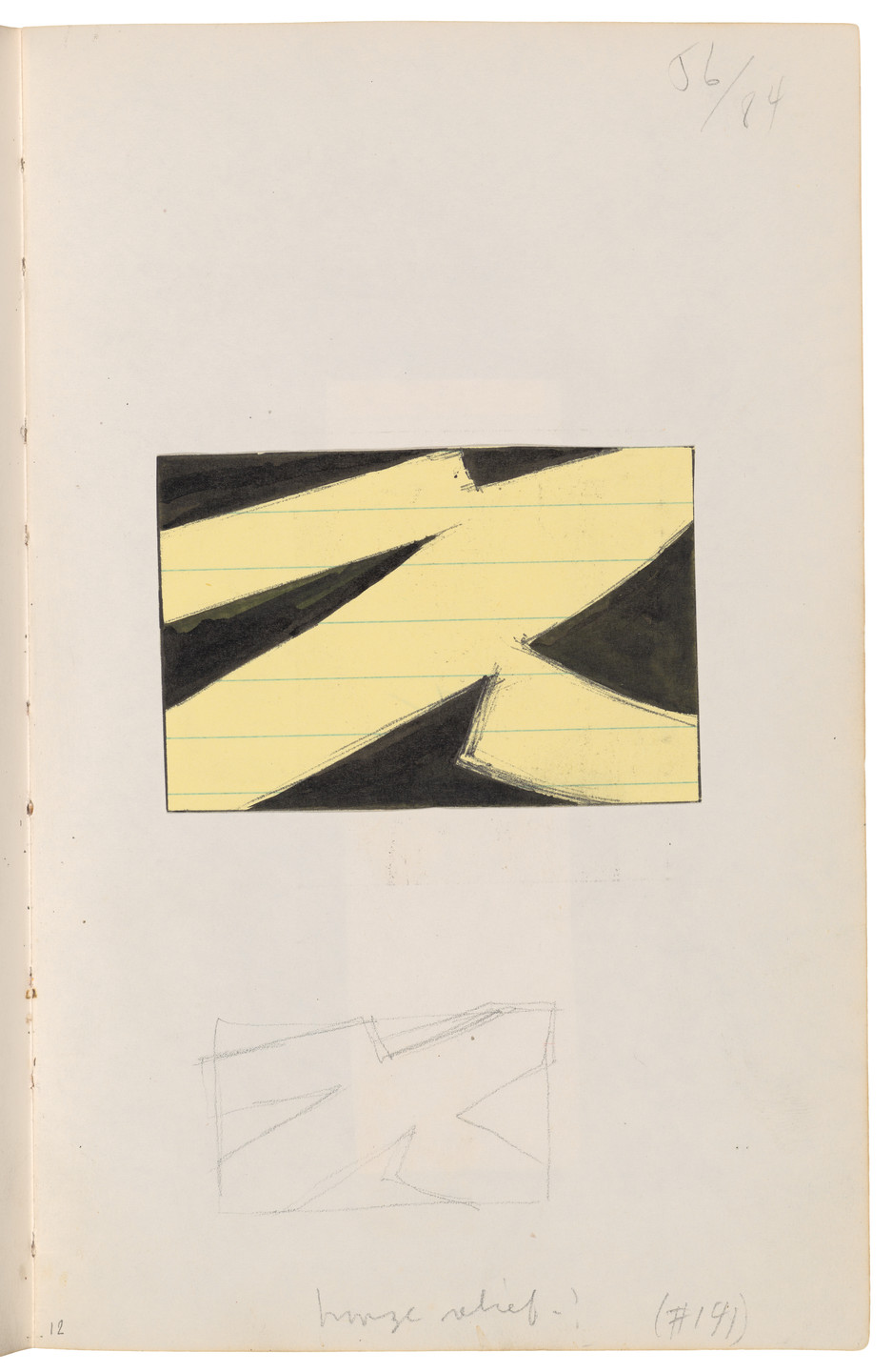 Ellsworth Kelly. Sketchbook #27, New York City. 1954-58