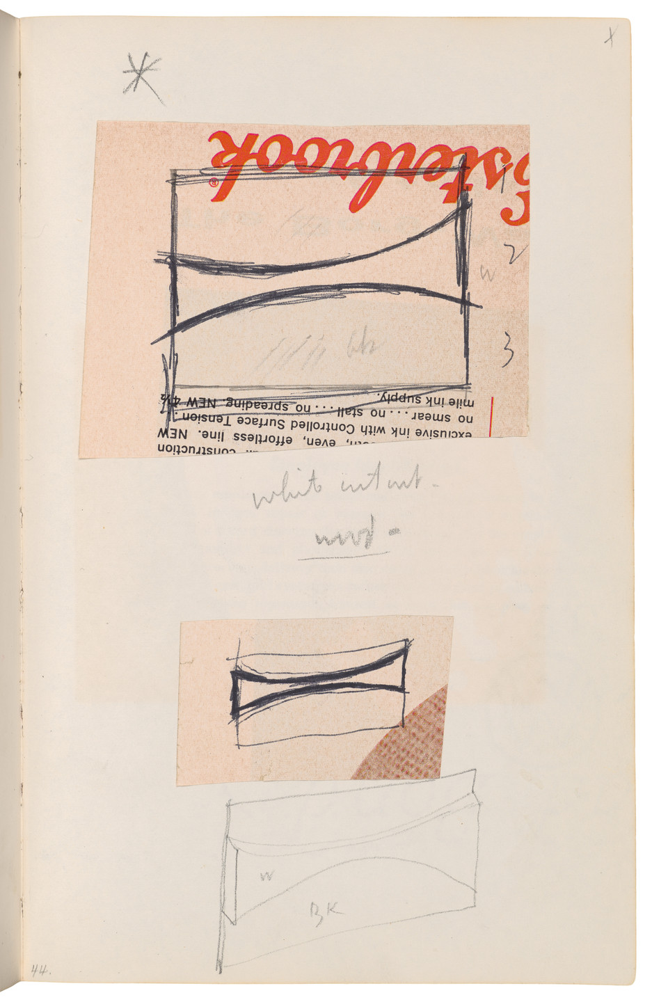 Ellsworth Kelly. Sketchbook #27, New York City. 1954-58