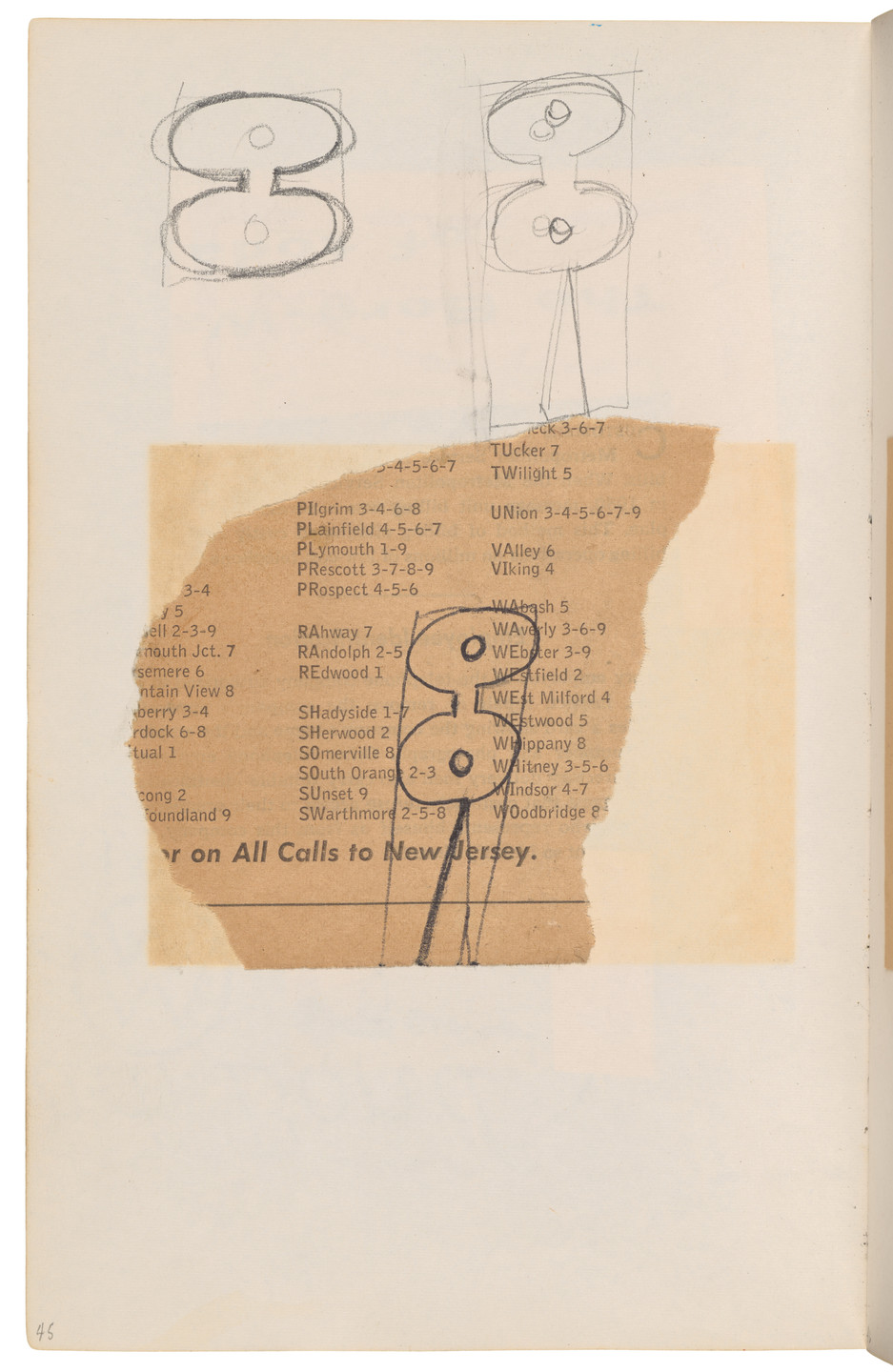 Ellsworth Kelly. Sketchbook #27, New York City. 1954-58