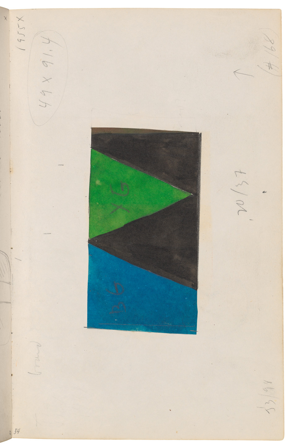 Ellsworth Kelly. Sketchbook #27, New York City. 1954-58