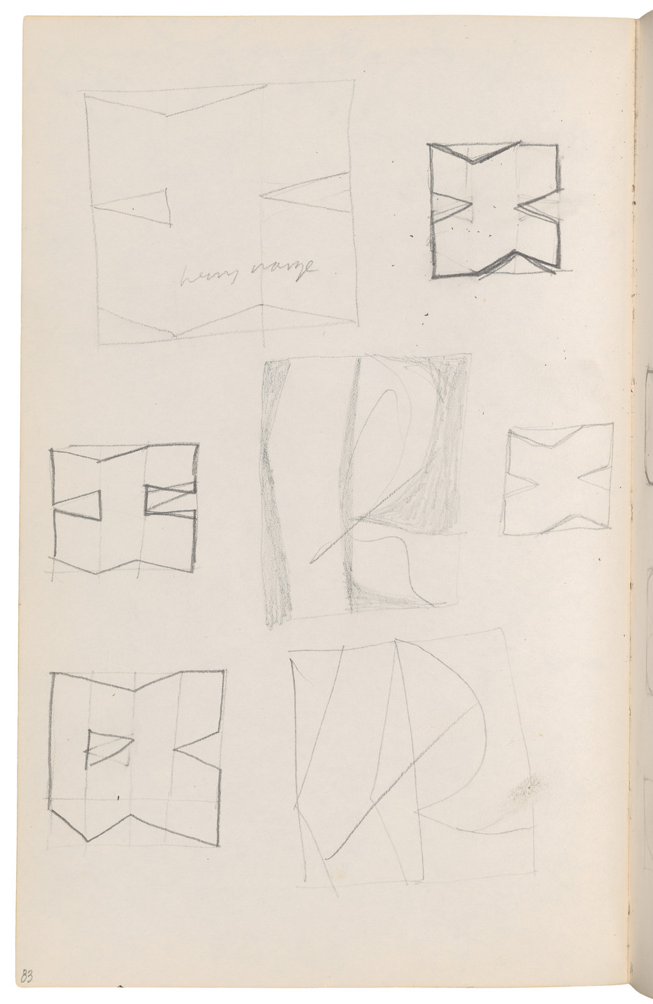 Ellsworth Kelly. Sketchbook #27, New York City. 1954-58