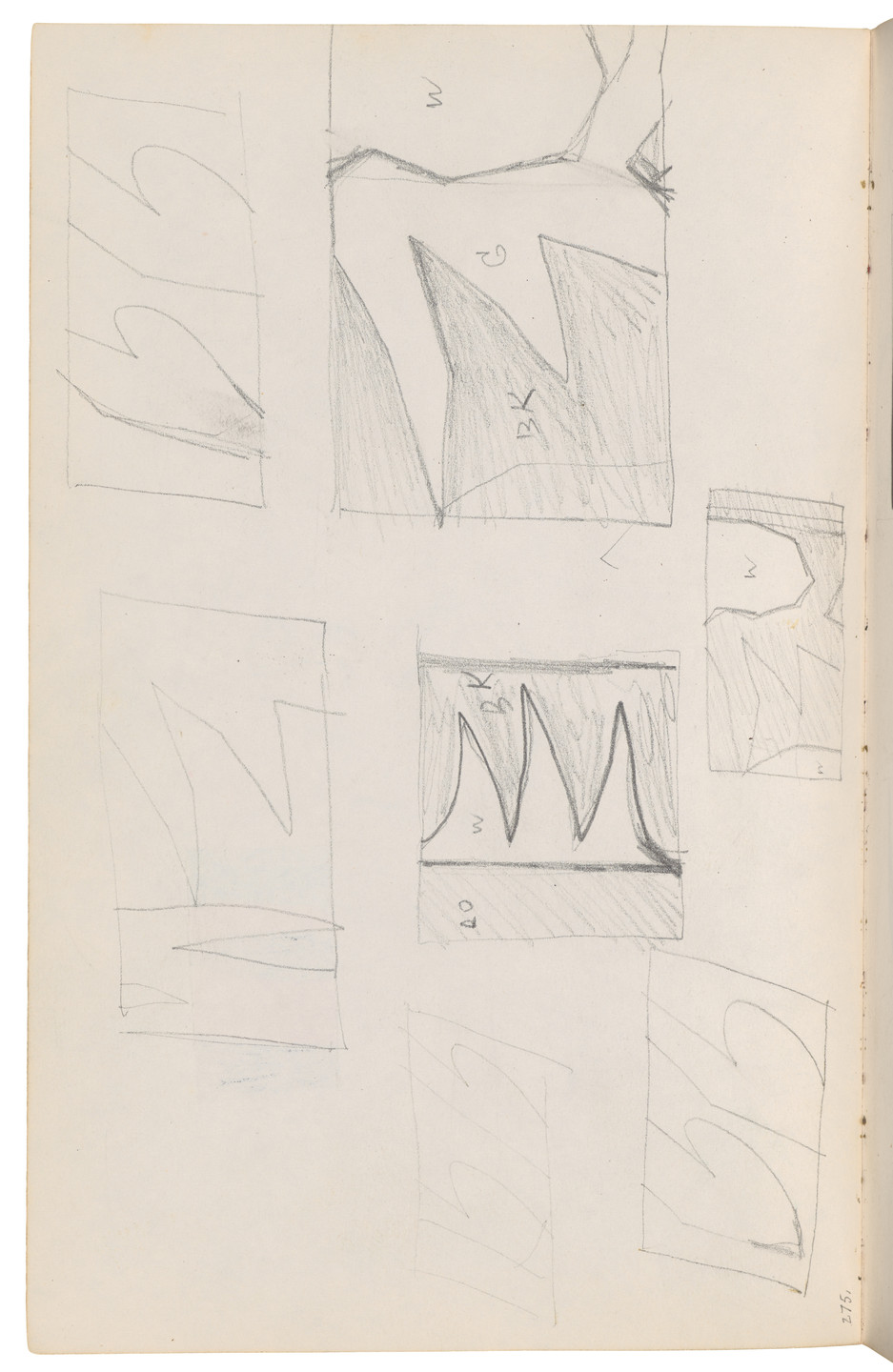 Ellsworth Kelly. Sketchbook #27, New York City. 1954-58