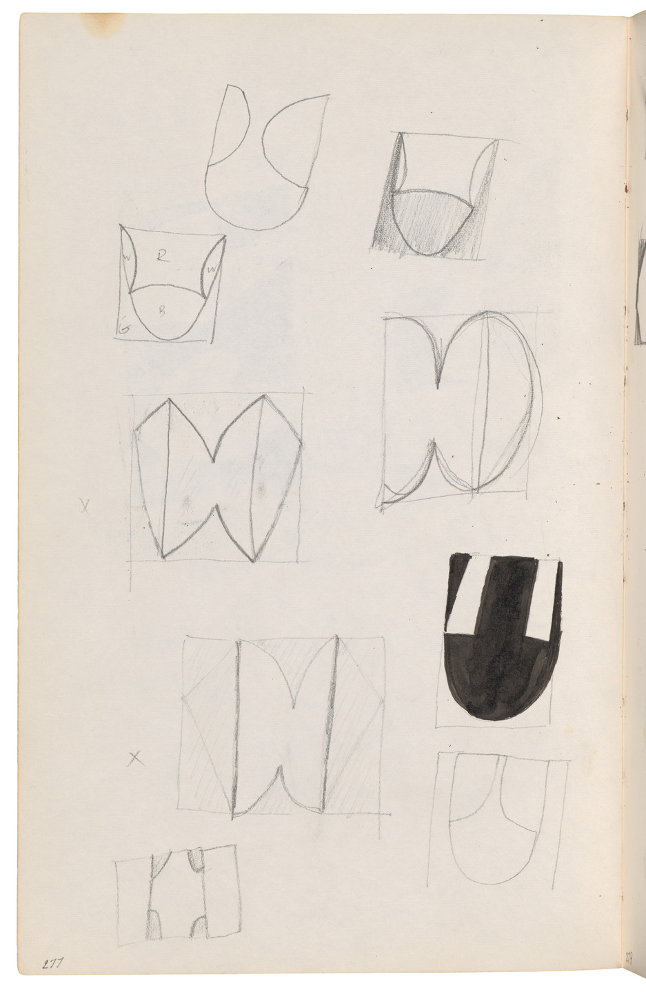 Ellsworth Kelly. Sketchbook #27, New York City. 1954-58