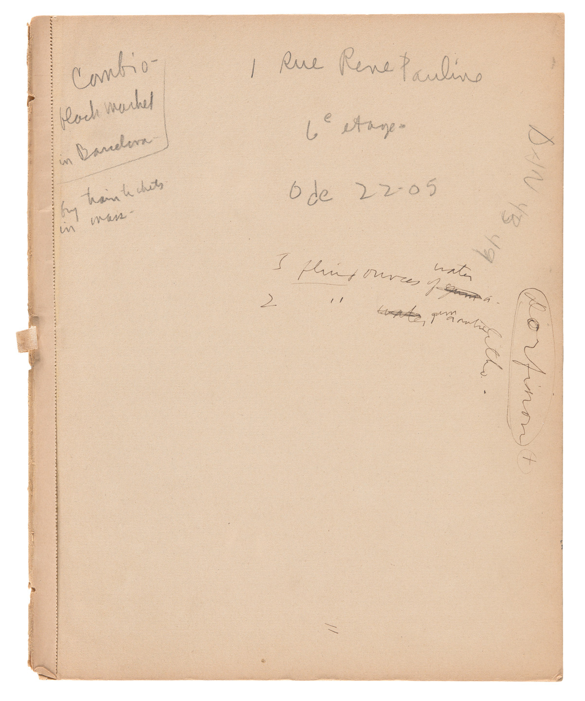 Ellsworth Kelly. Sketchbook #5, Paris. 1948