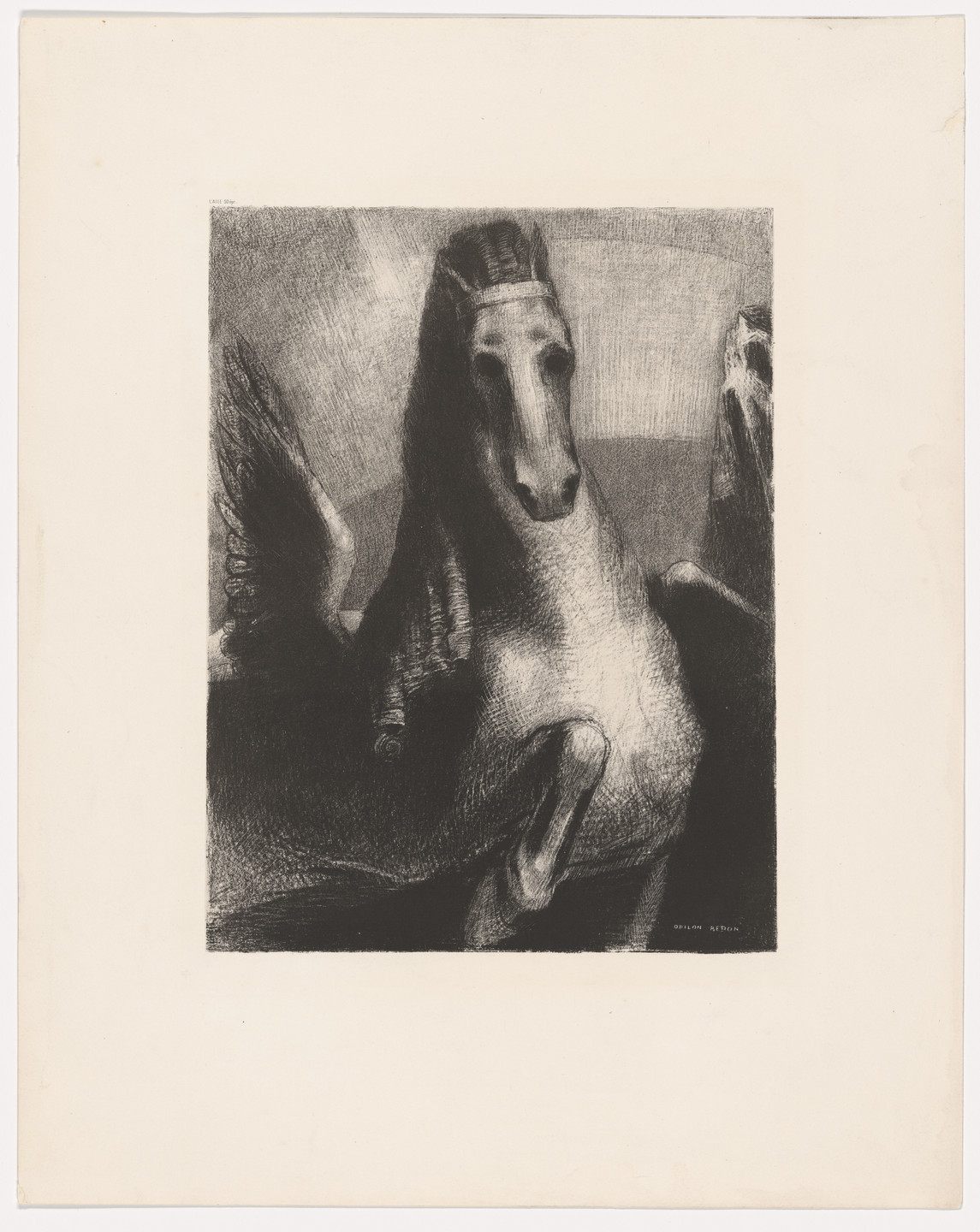 Odilon Redon. The Wing (L&#39;Aile). 1893