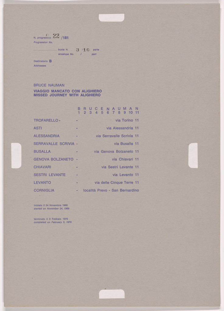 Postal Dossier (Dossier postale)