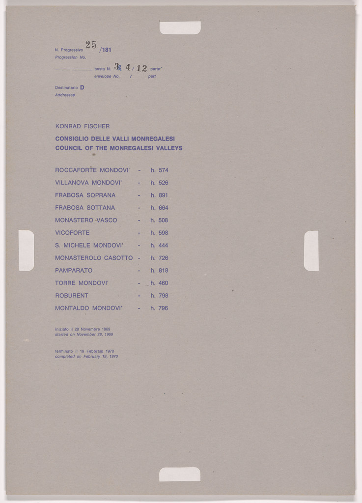 Postal Dossier (Dossier postale)