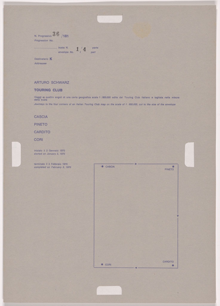 Progression No. 36 from Postal Dossier (Dossier postale)