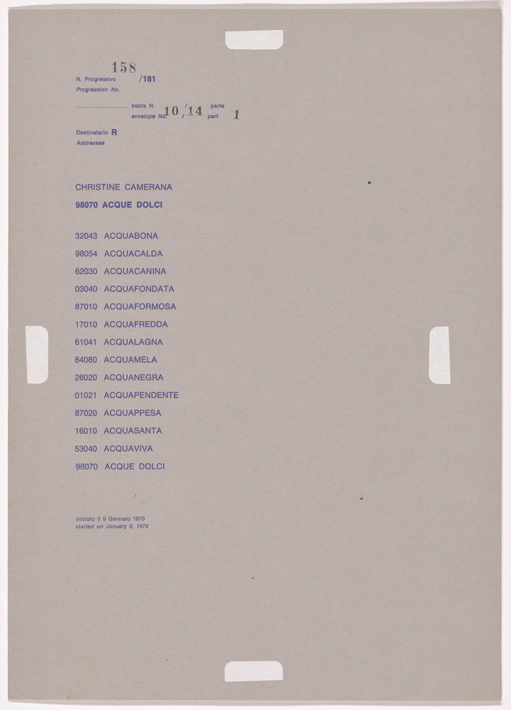 Postal Dossier (Dossier postale)