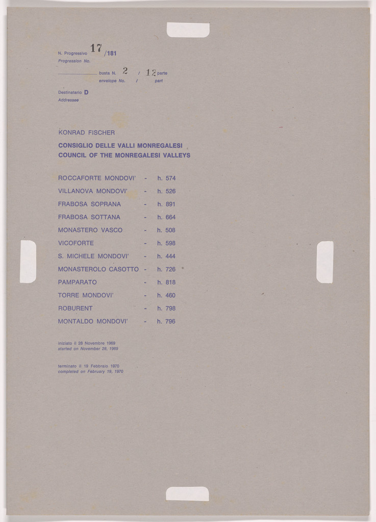 Postal Dossier (Dossier postale)