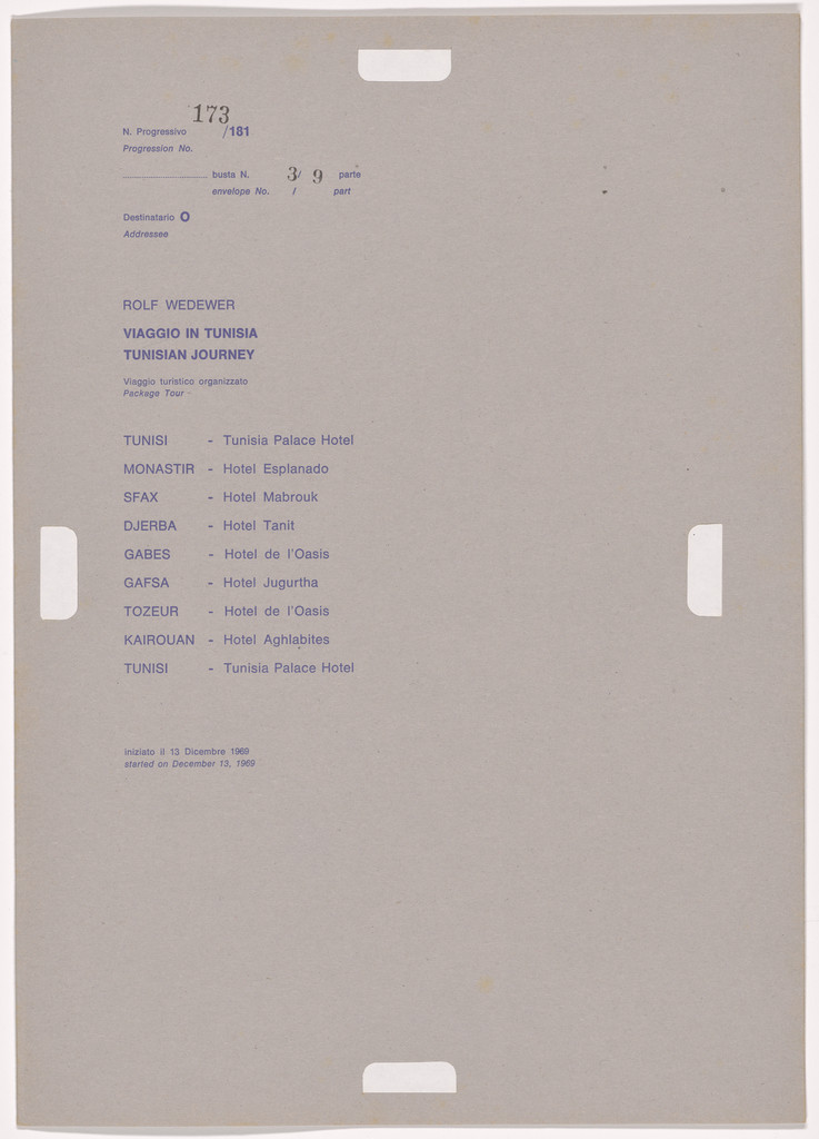Postal Dossier (Dossier postale)