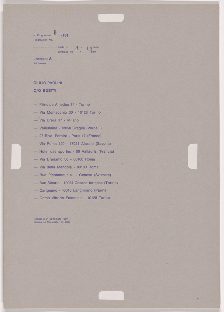 Postal Dossier (Dossier postale)