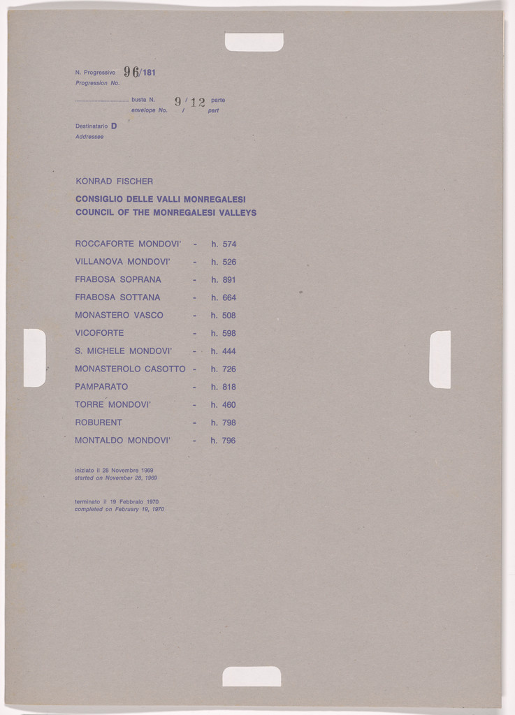 Postal Dossier (Dossier postale) by Alighiero Boetti