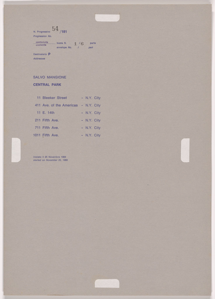 Postal Dossier (Dossier postale)